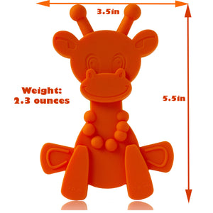 baby silicone teething toy - orange